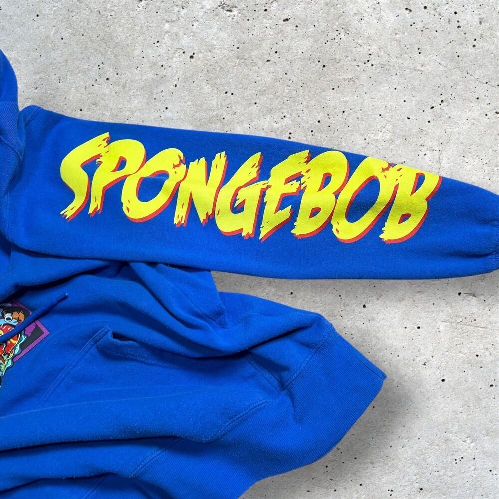 Spongebob Squarepants Nickelodeon Hoodie Mens Medium Not Afraid To Be Square - Picture 10 of 11